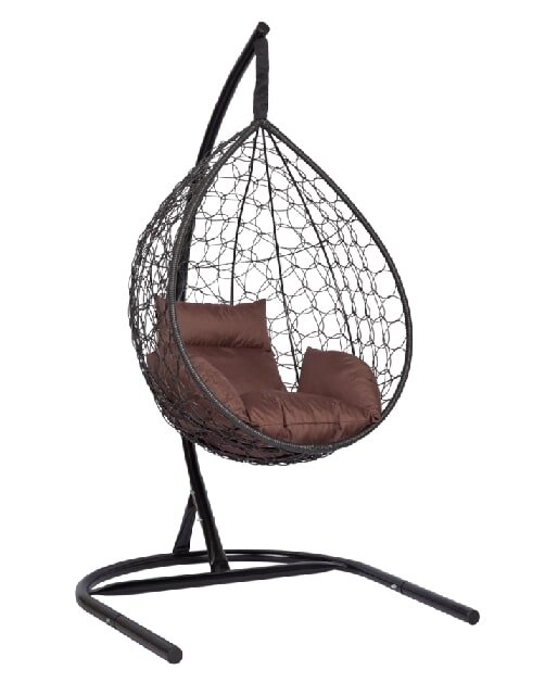 Подвесное кресло Скай 01 черный подушка коричневый от компании Интернет-магазин «Hutki. by» - фото 1