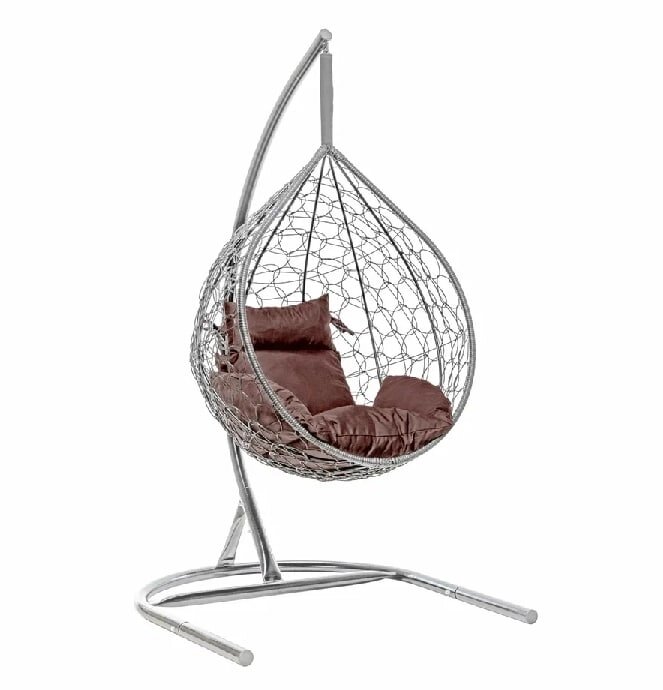 Подвесное кресло Скай 01 графитовый подушка коричневый от компании Интернет-магазин «Hutki. by» - фото 1