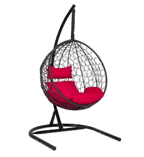 Подвесное кресло Скай 02 черный подушка красный от компании Интернет-магазин «Hutki. by» - фото 1