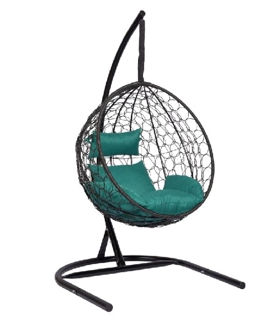 Подвесное кресло Скай 02 черный подушка зеленый ##от компании## Интернет-магазин «Hutki. by» - ##фото## 1