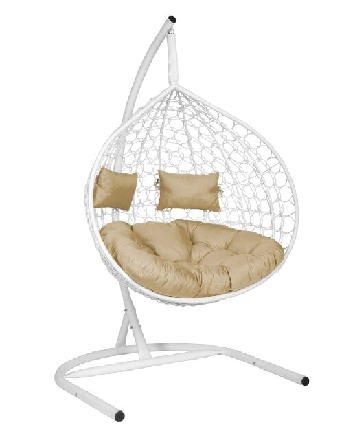 Подвесное кресло Скай 03 белый подушка бежевый ##от компании## Интернет-магазин «Hutki. by» - ##фото## 1