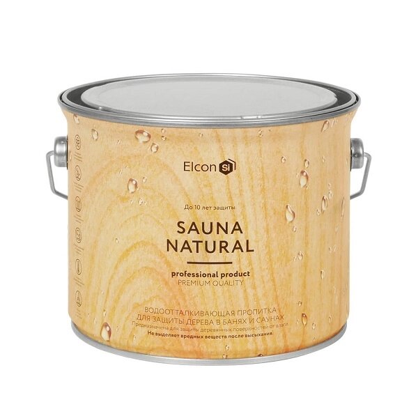 Пропитка для древесины Sauna Natural (2 л) ELCON от компании Интернет-магазин «Hutki. by» - фото 1