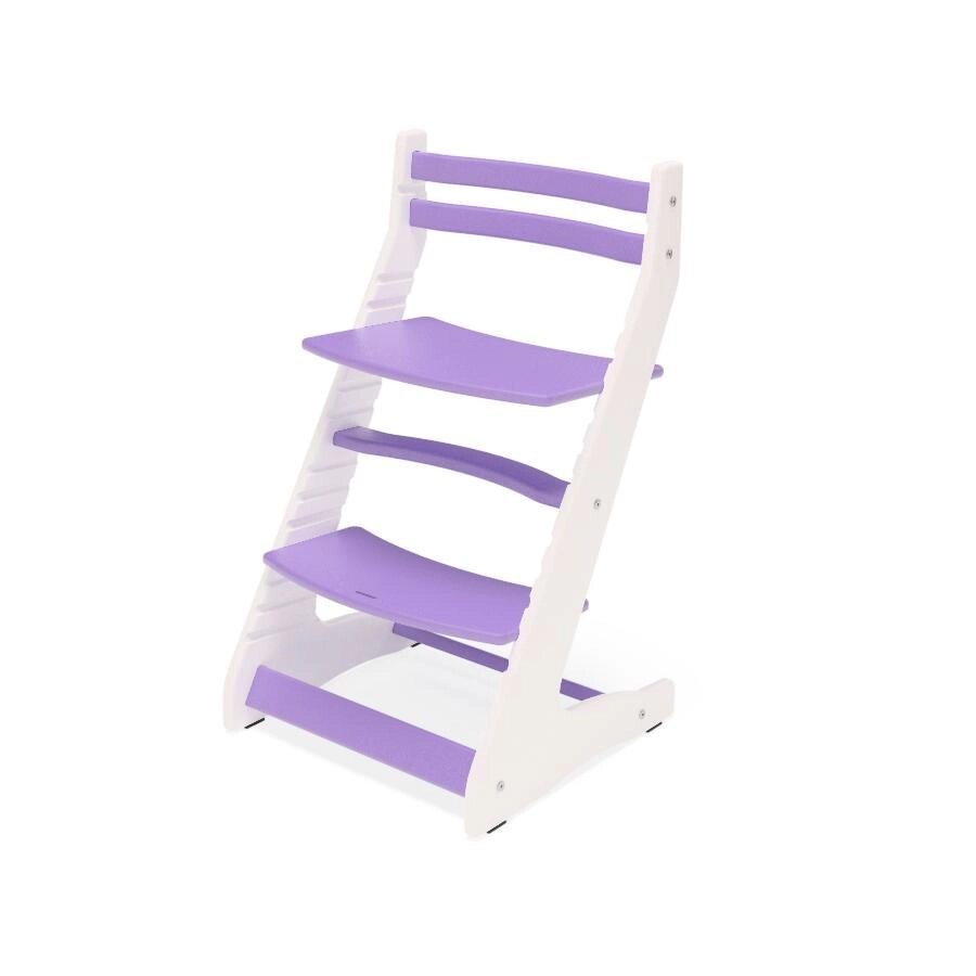Растущий регулируемый стул Вырастайка Eco Prime белый фиолетовый от компании Интернет-магазин «Hutki. by» - фото 1