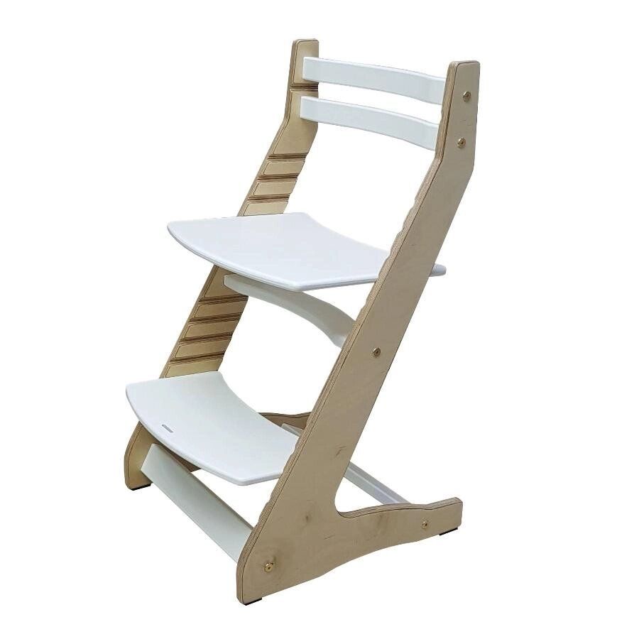 Растущий регулируемый стул Вырастайка Eco Prime белый натуральный от компании Интернет-магазин «Hutki. by» - фото 1