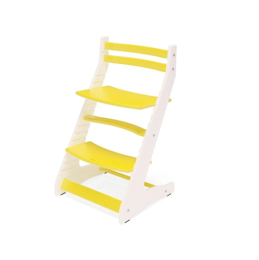 Растущий регулируемый стул Вырастайка Eco Prime белый желтый от компании Интернет-магазин «Hutki. by» - фото 1