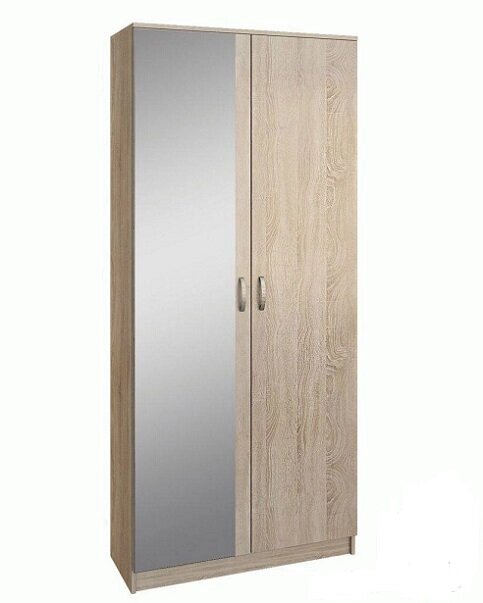Шкаф 2 дверный с зеркалом Ольга 898 дуб сонома от компании Интернет-магазин «Hutki. by» - фото 1