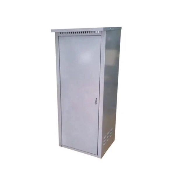 Шкаф для газового баллона одинарный 1х50 л высота 1,4м серый от компании Интернет-магазин «Hutki. by» - фото 1