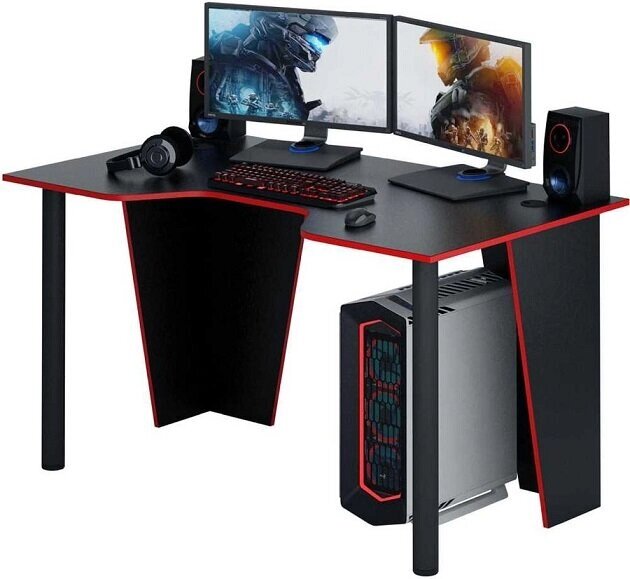 Стол игровой Форсаж-2 черный/красный от компании Интернет-магазин «Hutki. by» - фото 1