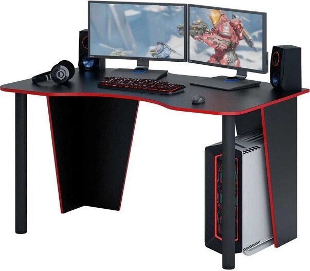 Стол игровой Таунт-2 черный/красный от компании Интернет-магазин «Hutki. by» - фото 1
