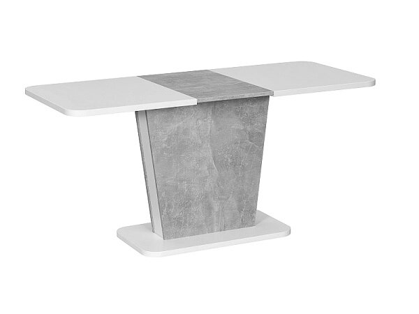 Стол обеденный SIGNAL CALIPSO раскладной белый мат/бетон от компании Интернет-магазин «Hutki. by» - фото 1