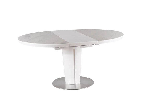 Стол обеденный SIGNAL ORBIT 120 белый керамический от компании Интернет-магазин «Hutki. by» - фото 1