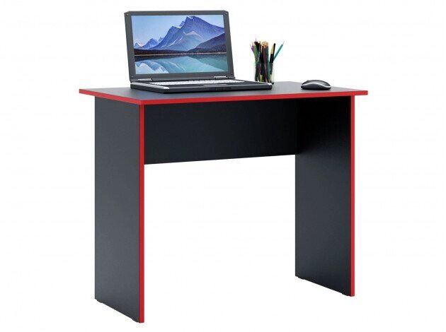 Стол письменный Милан-85 черный/красный от компании Интернет-магазин «Hutki. by» - фото 1