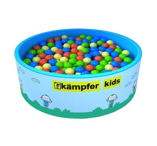 Сухой бассейн Kampfer Kids 300 шариков голубой от компании Интернет-магазин «Hutki. by» - фото 1