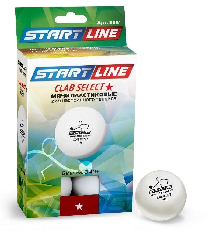 Теннисные мячи  START LINE CLUB SELECT 1*, 6 м от компании Интернет-магазин «Hutki. by» - фото 1