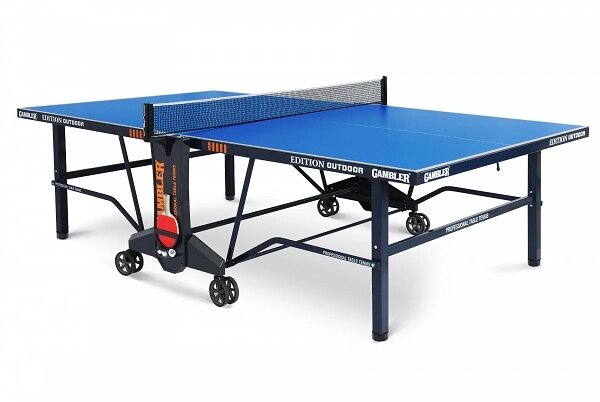 Теннисный стол Gambler EDITION Outdoor blue от компании Интернет-магазин «Hutki. by» - фото 1