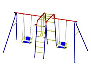 Уличный спортивный комплекс для дачи Пионер Юла Макси 2 качели