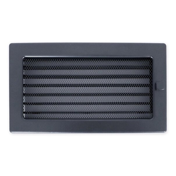 Вентиляционная решетка темно-серый с задвижкой 17х30 от компании Интернет-магазин «Hutki. by» - фото 1
