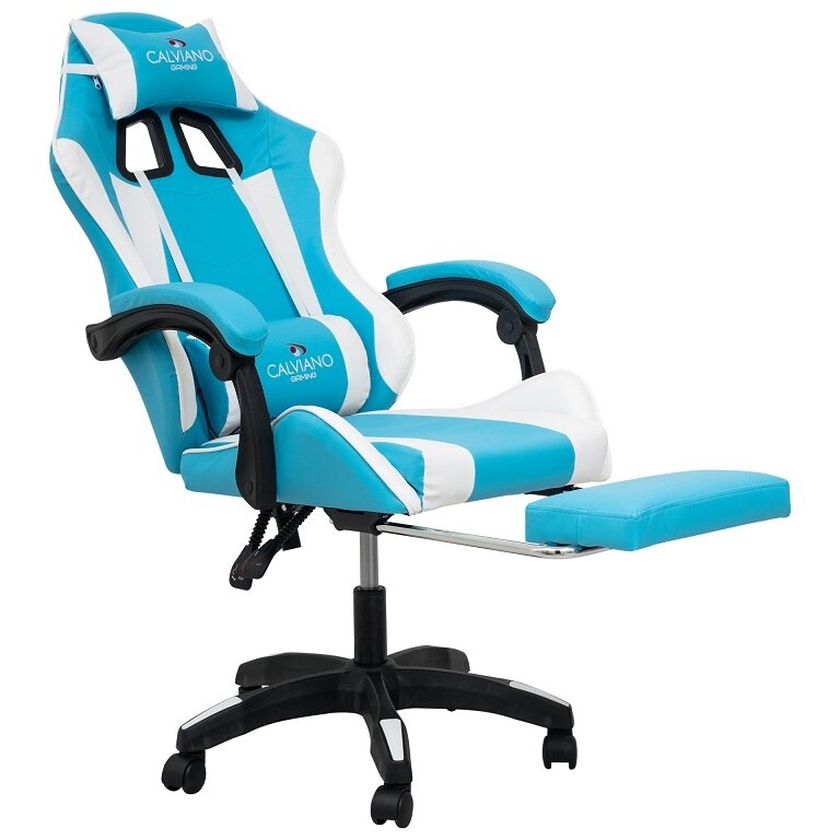Вибромассажное кресло Calviano 1583 голубое от компании Интернет-магазин «Hutki. by» - фото 1