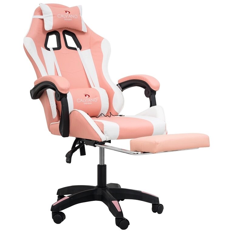 Вибромассажное кресло Calviano 1583 розовое от компании Интернет-магазин «Hutki. by» - фото 1