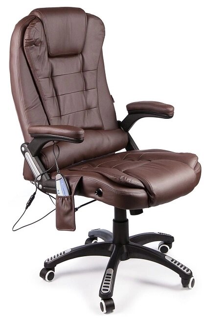 Вибромассажное кресло Calviano Veroni 53 коричневое с массажем от компании Интернет-магазин «Hutki. by» - фото 1