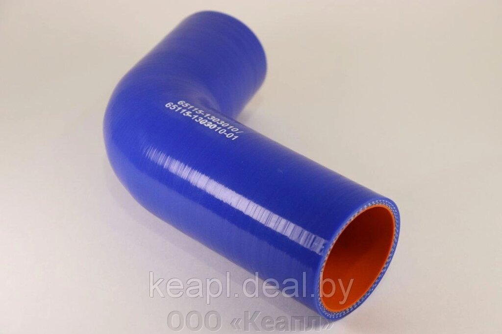 Патрубок силиконовый для КАМАЗ радиатора нижний для Cummins (L120, d58/48) от компании ООО «Кеапл» - фото 1