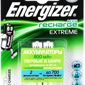 Аккумулятор Energizer R03 800mAh 2BLпредварительно заряжены уп. 2 шт