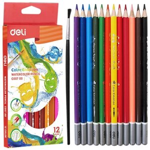 Акварельные карандаши Deli Color Emotion,12 цветов 00700С