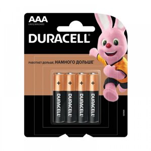 Батарея щелочная duracell LR03 BASIC battery MN2400 (4BL)