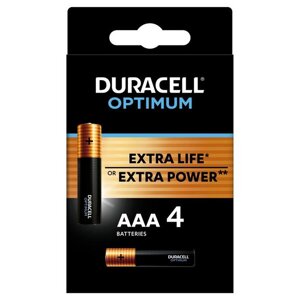 Батарейка duracell optimum LR03/MX2400 4BP