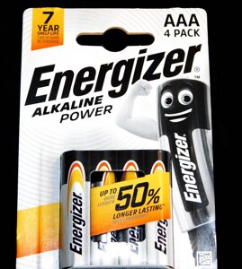 Батарейка energizer POWER AAA 4 шт. в упаковке
