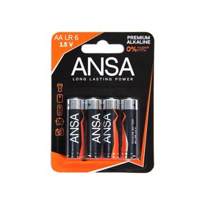 Батарейки алкалиновые ANSA "V LR6/BL-4 (AA)4 шт, щелочные