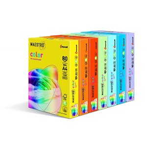 Бумага цветная "Maestro Color" А4, 80 г/м²500 л