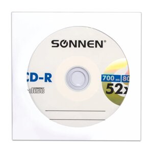 Диск CD-R, 700 mb, 52 x, «sonnen», в конверте CD-R700mb_52X (sonnen