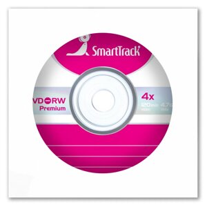 Диск DVD-RW, 4.7gb, 4х, SMART TRACK, бумажный конверт dvd-rw4700