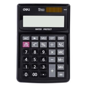 Калькулятор 12 разрядов, настольный, влагозащитный, Deli М04031