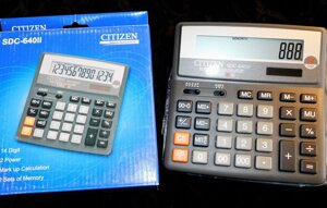 Калькулятор 14-ти разрядный Citizen SDC-640 II