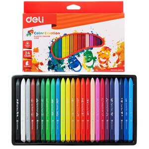 Карандаши Deli Color Emotion, 24 цвета, треугольные, цельнопластиковые 20020С