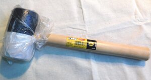 Киянка резиновая 680 гр inter-s диаметр 63 мм с деревянной ручкой 02A355