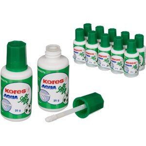 Корректирующая жидкость "Aqua Soft Tip" с губкой KORES 25 мл.