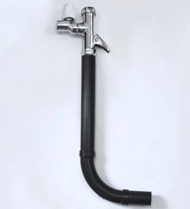 Кран смывной КрС-20-04 с рычагом, с вентилем, с ПВХ трубкой, для чаши Генуя