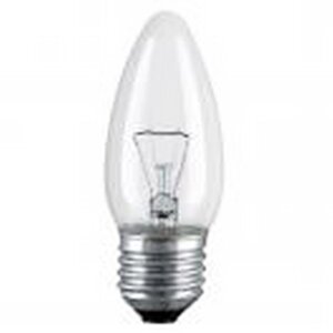 Лампа накаливания ДС 40 E27 свеча прозрачная (Лисма)