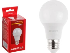 Лампа светодиодная A60 стандарт 10вт 230в E27 2700K aurora теплый свет