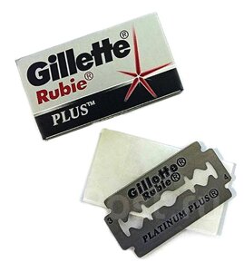 Лезвия для безопасных бритв "Gillette RUBIE Platinum Plus" 5 шт в упаковке