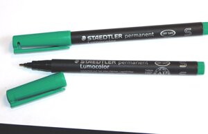 Маркер перманентный STAEDTLER LUMOCOLOR 313-5S зелёный круглый наконечник 0,4 мм