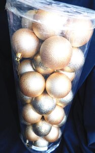 Набор шаров новогодний 40 шт, 6 см, золото глянцево-матовые бокс