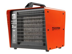 Нагреватель воздуха электрический. Ecoterm EHC-03/1D , кубик, 3 кВт, 220 В, термостат, керамический элемент PTC