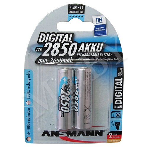 Аккумулятор 2850mAh, 2 шт., MIGNON 5035082 - наличие