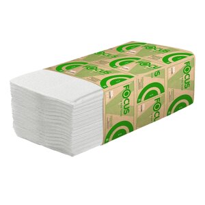 Полотенца бумажные FOCUS «ECO», V-сложения, 1- слойные, 250 шт