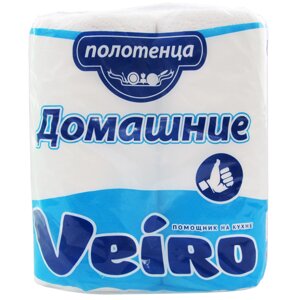 Полотенца бумажные Veiro «Домашние», 2 слоя, 1х2 рул 3П22