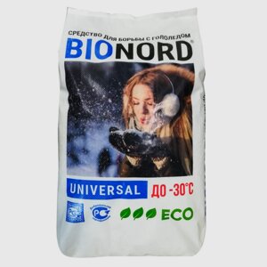 Противогололёдная смесь БИОНОРД-UNIVERSAL, мешок 23 кг. гранулы